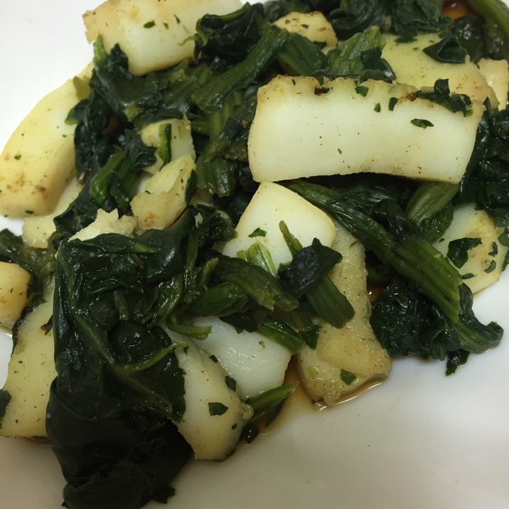 調理時間5分 冷凍ほうれん草と冷凍イカのポン酢炒め レシピ 作り方 By つんkan 楽天レシピ